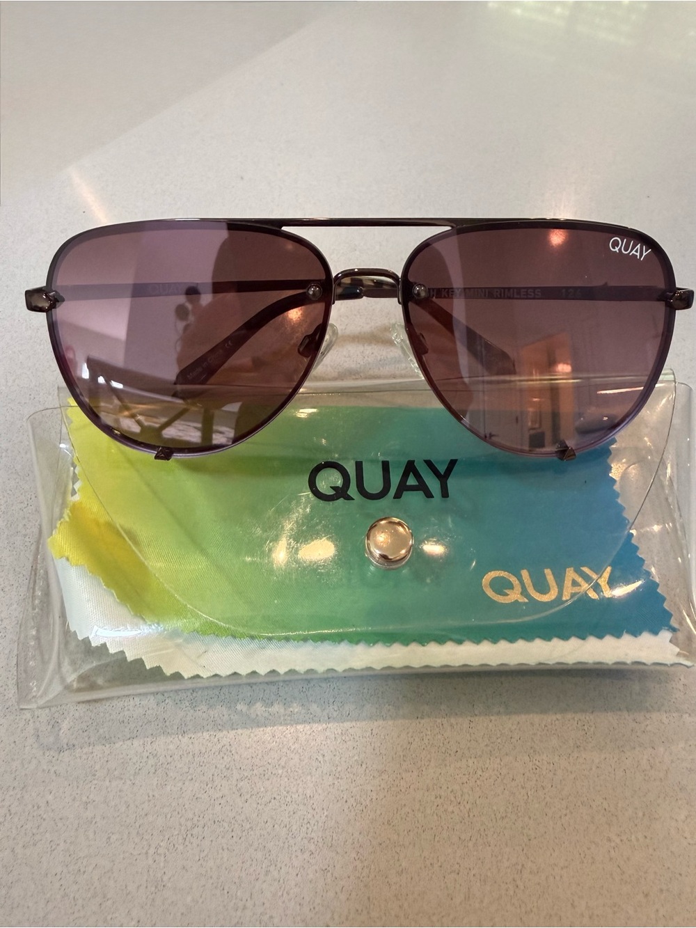Quay Australia High Key Mini Rimless sunglasses